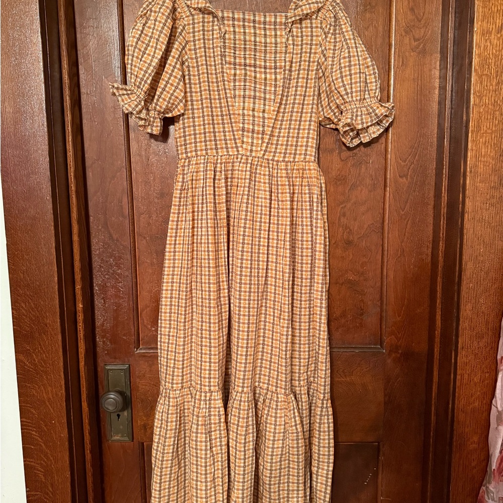 Doen Eloide plaid Puff Sleeve Dress